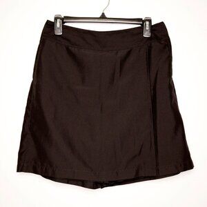 Liz Golf Black Faux-Wrap Golf Tennis Skort w/ Matching Shorts & Pockets - 8